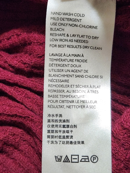 Free People Cabin Fever/ Cozy Cottage Sweater Women Size Medium Burgundy Color - Picture 12 of 12